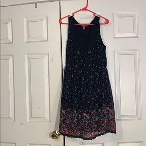 Up by Ultra Pink XL Navy Blue w/ flowers dress
